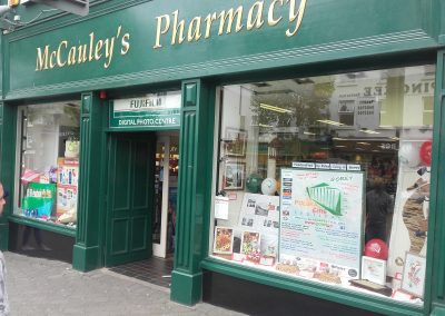 Mcauley's Pharmacy window