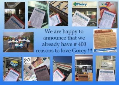 We are happy to announce that we already have #400 reasons to love Gorey!!!